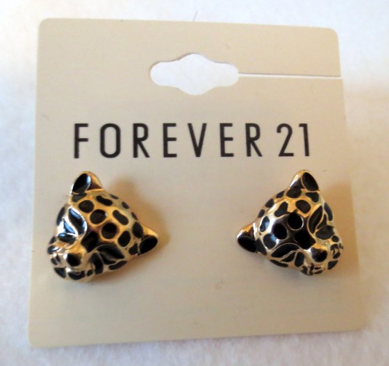 forever 21 leopard earrings